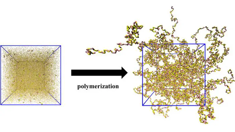 A kinetic chain growth algorithm in coarse-grained simulations